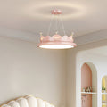Lumendat Contemporary Creative Iron Crystal PE Round Crown-Shaped LED Pendant Light For Bedroom Lumendat