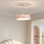 Lumendat Contemporary Creative Iron Crystal PE Round Crown-Shaped LED Pendant Light For Bedroom Lumendat