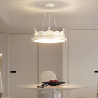 Lumendat Contemporary Creative Iron Crystal PE Round Crown-Shaped LED Pendant Light For Bedroom Lumendat