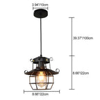 Contemporary Industrial Iron Cage 1-light Pendant Light for Living Room BulbSquare