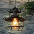 Contemporary Industrial Iron Cage 1-light Pendant Light for Living Room BulbSquare