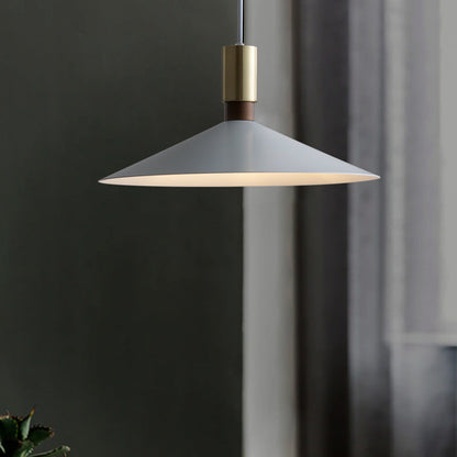 Contemporary Nordic Iron Conical Round 1-light Pendant Light for Living Room