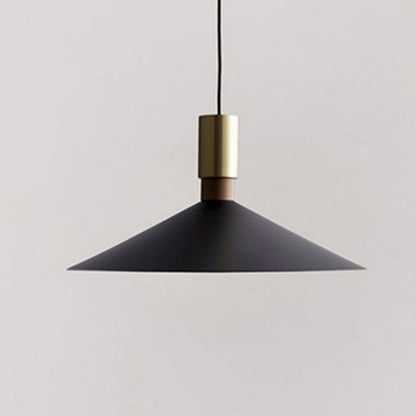 Contemporary Nordic Iron Conical Round 1-light Pendant Light for Living Room