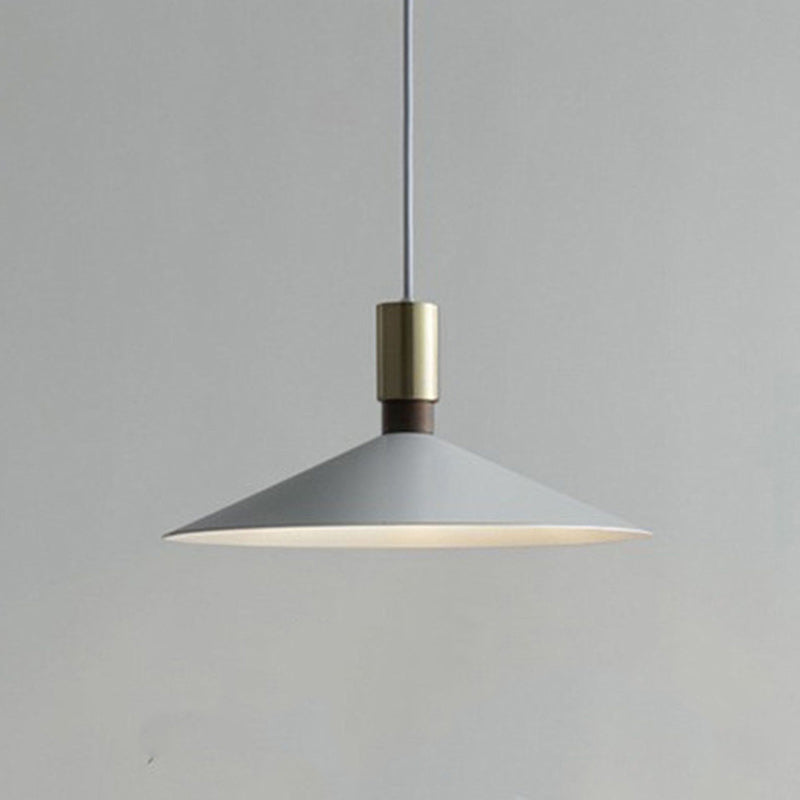 Contemporary Nordic Iron Conical Round 1-light Pendant Light for Living Room