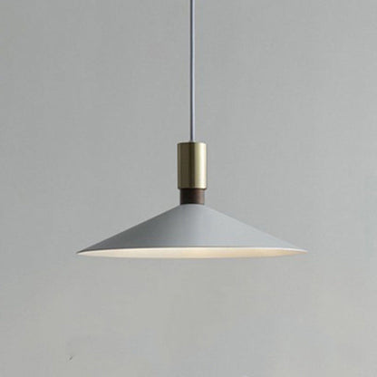Contemporary Nordic Iron Conical Round 1-light Pendant Light for Living Room
