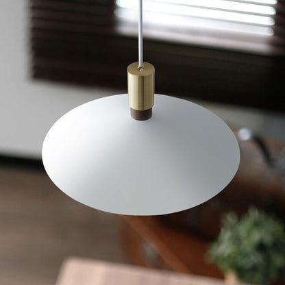 Contemporary Nordic Iron Conical Round 1-light Pendant Light for Living Room