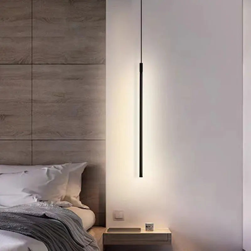 Modern Minimalist Aluminum Silicone Cylinder LED Pendant Light for Bedroom modern luxury lighting fixture