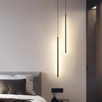 Modern Minimalist Aluminum Silicone Cylinder LED Pendant Light for Bedroom Lumendat