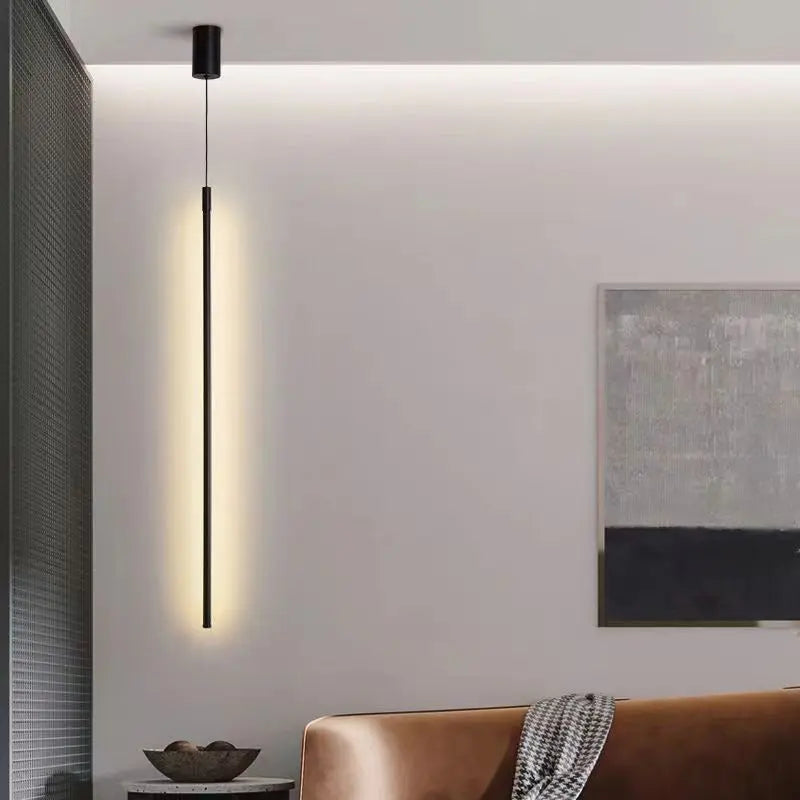 Modern Minimalist Aluminum Silicone Cylinder LED Pendant Light for Bedroom Lumendat