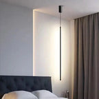 Modern Minimalist Aluminum Silicone Cylinder LED Pendant Light for Bedroom Lumendat