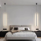Modern Minimalist Aluminum Silicone Cylinder LED Pendant Light for Bedroom Lumendat