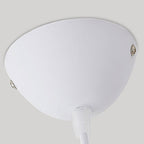 Modern Minimalist Aluminum & Wood Wavy Half-Round 1-Light Pendant Light For Living Room