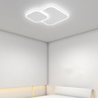 Modern Minimalist Iron & Acrylic Double Square LED Flush Mount Ceiling Light For Living Room