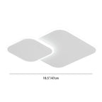 Modern Minimalist Iron & Acrylic Double Square LED Flush Mount Ceiling Light For Living Room