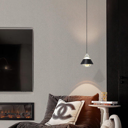 Modern Minimalist Aluminum And Iron Cone Globe LED Pendant Light For Bedroom