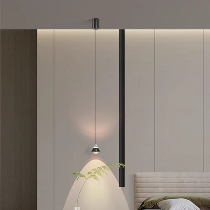 Modern Minimalist Aluminum And Iron Cone Globe LED Pendant Light For Bedroom