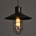 Contemporary Industrial Iron Cone Cage 1-light Pendant Light for Living Room
