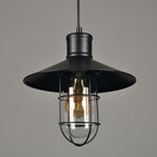Contemporary Industrial Iron Cone Cage 1-light Pendant Light for Living Room