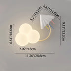 Contemporary Creative Iron & Plastic Cloud-Shaped LED Wall Sconce Lamp For Bedroom
