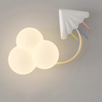 Contemporary Creative Iron & Plastic Cloud-Shaped LED Wall Sconce Lamp For Bedroom
