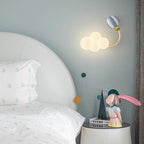Contemporary Creative Iron & Plastic Cloud-Shaped LED Wall Sconce Lamp For Bedroom