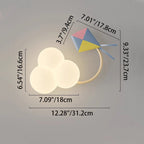 Contemporary Creative Iron & Plastic Cloud-Shaped LED Wall Sconce Lamp For Bedroom