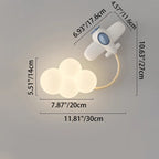 Contemporary Creative Iron & Plastic Cloud-Shaped LED Wall Sconce Lamp For Bedroom