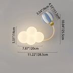 Contemporary Creative Iron & Plastic Cloud-Shaped LED Wall Sconce Lamp For Bedroom