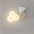 Contemporary Creative Iron & Plastic Cloud-Shaped LED Wall Sconce Lamp For Bedroom