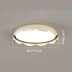 Modern Minimalist Iron & PE Wave Pattern LED Flush Mount Ceiling Light For Bedroom