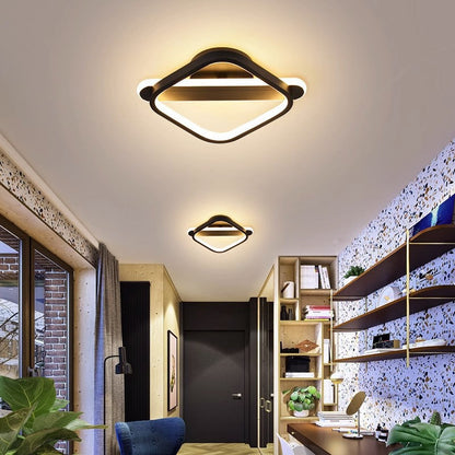 Modern Minimalist Iron Square or Round LED Flush Mount Ceiling Light for Bedroom
