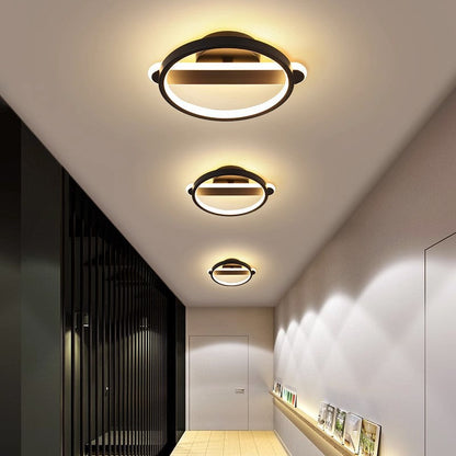 Modern Minimalist Iron Square or Round LED Flush Mount Ceiling Light for Bedroom