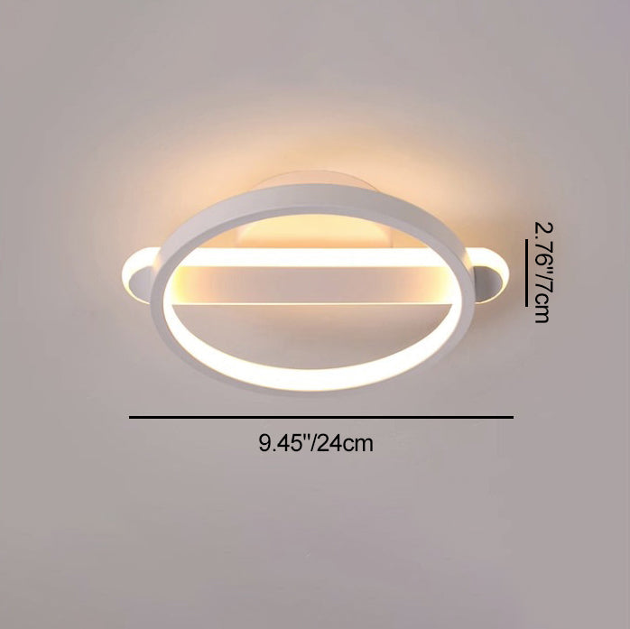 Modern Minimalist Iron Square or Round LED Flush Mount Ceiling Light for Bedroom