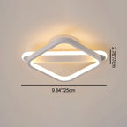 Modern Minimalist Iron Square or Round LED Flush Mount Ceiling Light for Bedroom