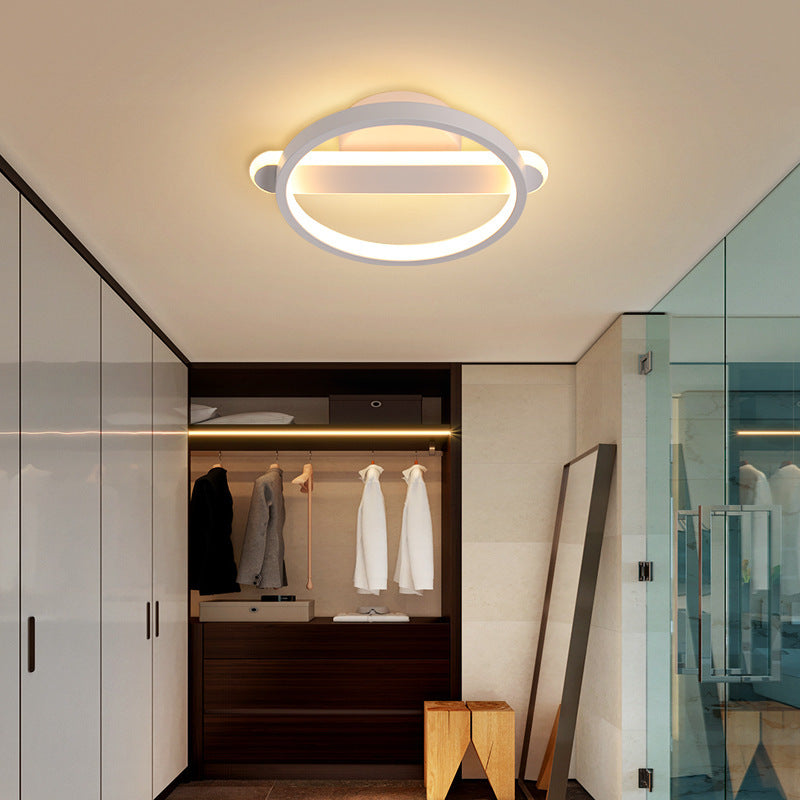 Modern Minimalist Iron Square or Round LED Flush Mount Ceiling Light for Bedroom