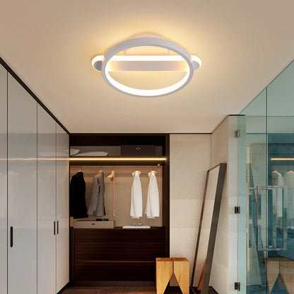 Modern Minimalist Iron Square or Round LED Flush Mount Ceiling Light for Bedroom