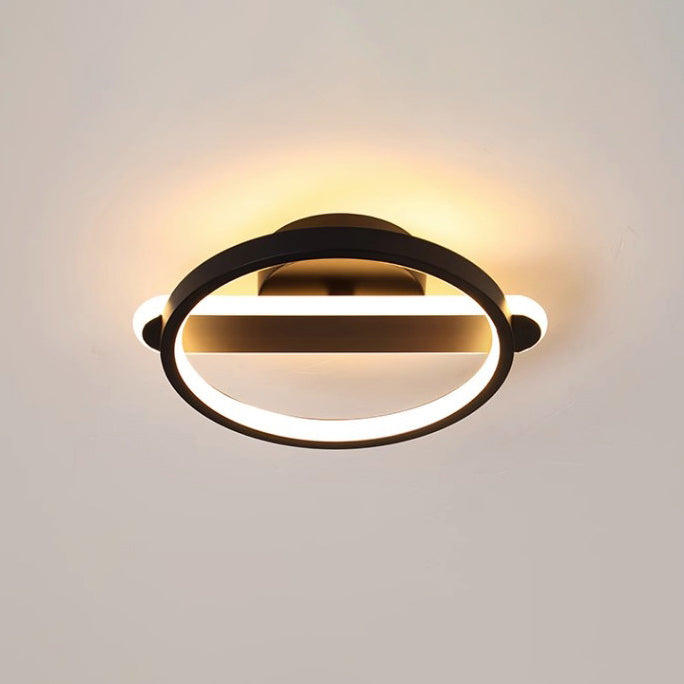 Modern Minimalist Iron Square or Round LED Flush Mount Ceiling Light for Bedroom