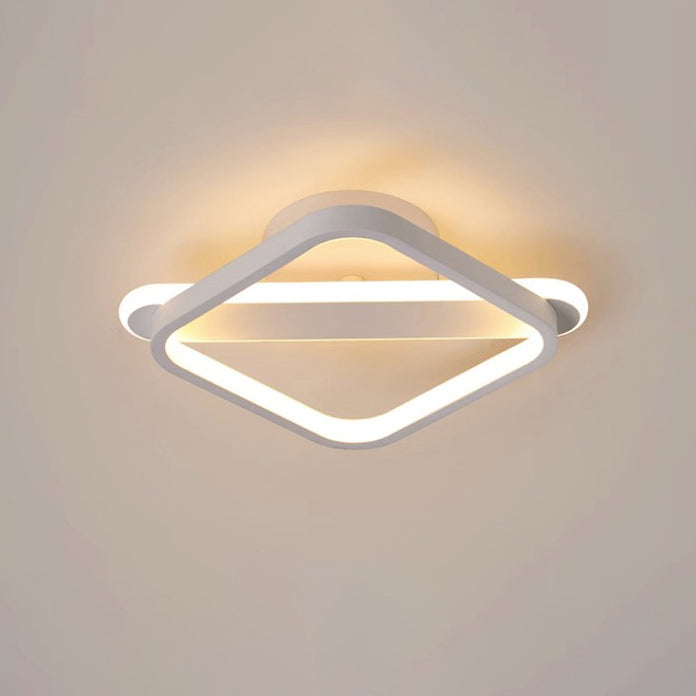 Modern Minimalist Iron Square or Round LED Flush Mount Ceiling Light for Bedroom