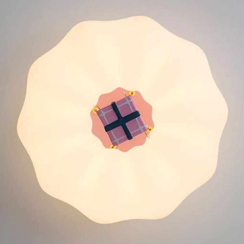 Lumendat Contemporary Creative Iron Acrylic Resin Cloud Shape LED Flush Mount Ceiling Light For Girl's Bedroom Lumendat