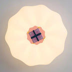 Lumendat Contemporary Creative Iron Acrylic Resin Cloud Shape LED Flush Mount Ceiling Light For Girl's Bedroom Lumendat