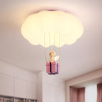 Lumendat Contemporary Creative Iron Acrylic Resin Cloud Shape LED Flush Mount Ceiling Light For Girl's Bedroom Lumendat