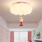 Lumendat Contemporary Creative Iron Acrylic Resin Cloud Shape LED Flush Mount Ceiling Light For Girl's Bedroom Lumendat