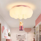 Lumendat Contemporary Creative Iron Acrylic Resin Cloud Shape LED Flush Mount Ceiling Light For Girl's Bedroom Lumendat