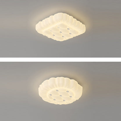 Contemporary Creative Iron & PE Geometric LED Flush Mount Ceiling Light For Bedroom