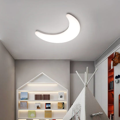 Modern Minimalist Iron & Acrylic Moon LED Wall Sconce Lamp For Kids Bedroom