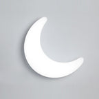 Modern Minimalist Iron & Acrylic Moon LED Wall Sconce Lamp For Kids Bedroom