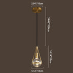 Modern Luxury Brass & Crystal Globe 1-Light Pendant Light For Living Room