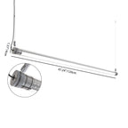 Dimmable LED Pendant Light - Industrial Aluminum Linear Lighting for Home Office SCON