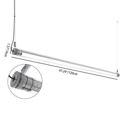 Dimmable LED Pendant Light - Industrial Aluminum Linear Lighting For Home Office