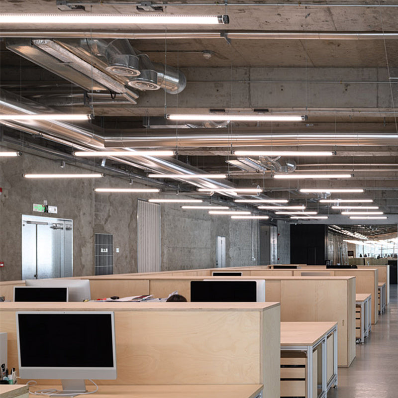 Dimmable LED Pendant Light - Industrial Aluminum Linear Lighting for Home Office SCON